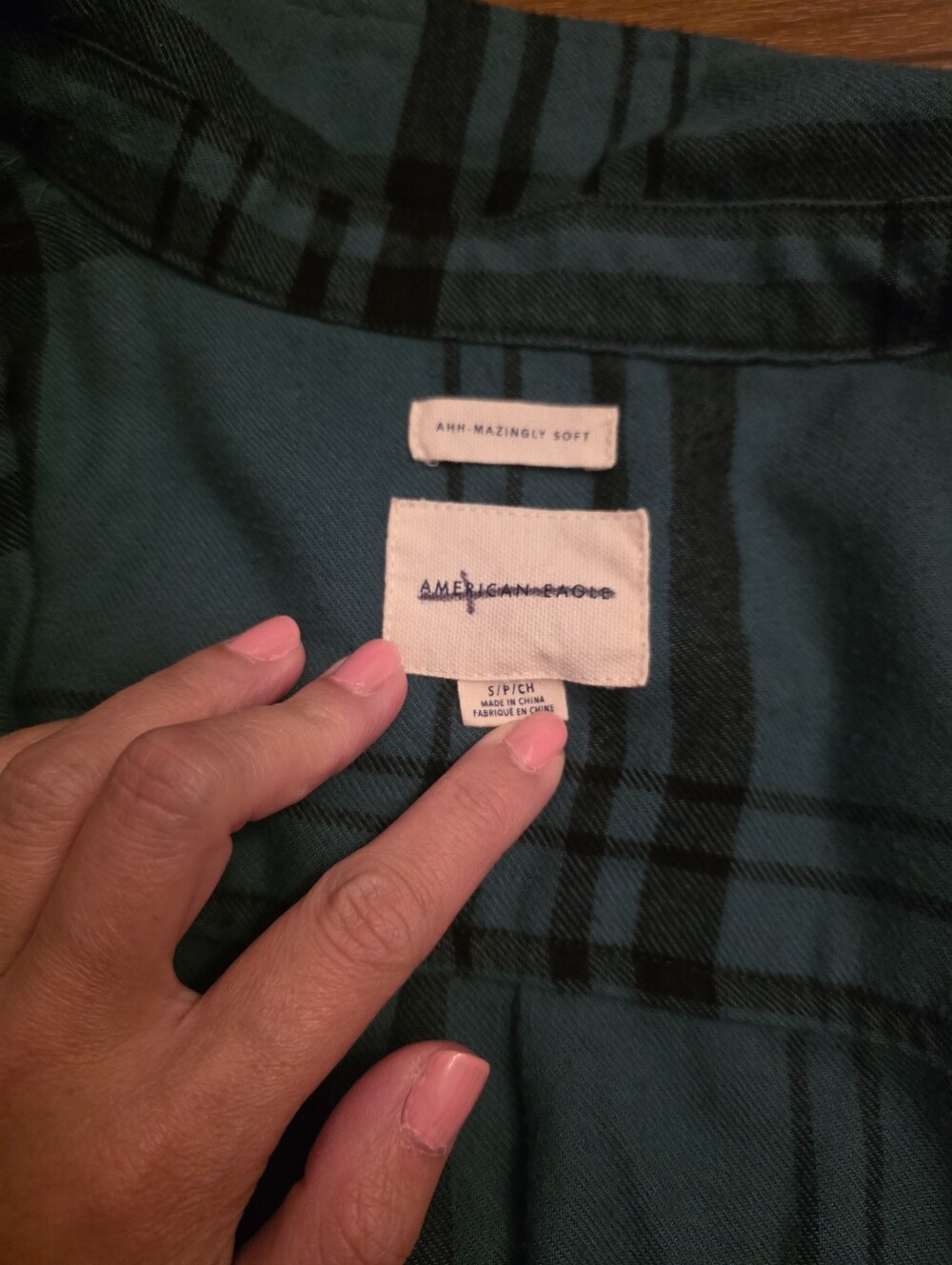 American Eagle Oversized Flannel size Small - Picture 2 of 5